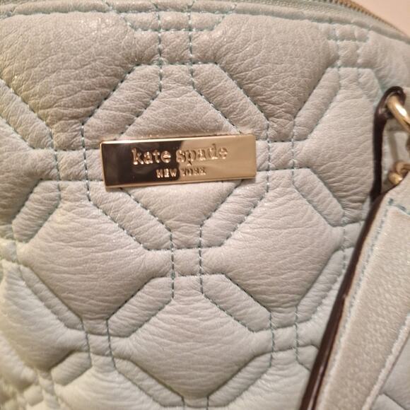 KATE SPADE Rachelle Astor Court Quilted Leather Bag Hydrangia Blue - Picture 3 of 6